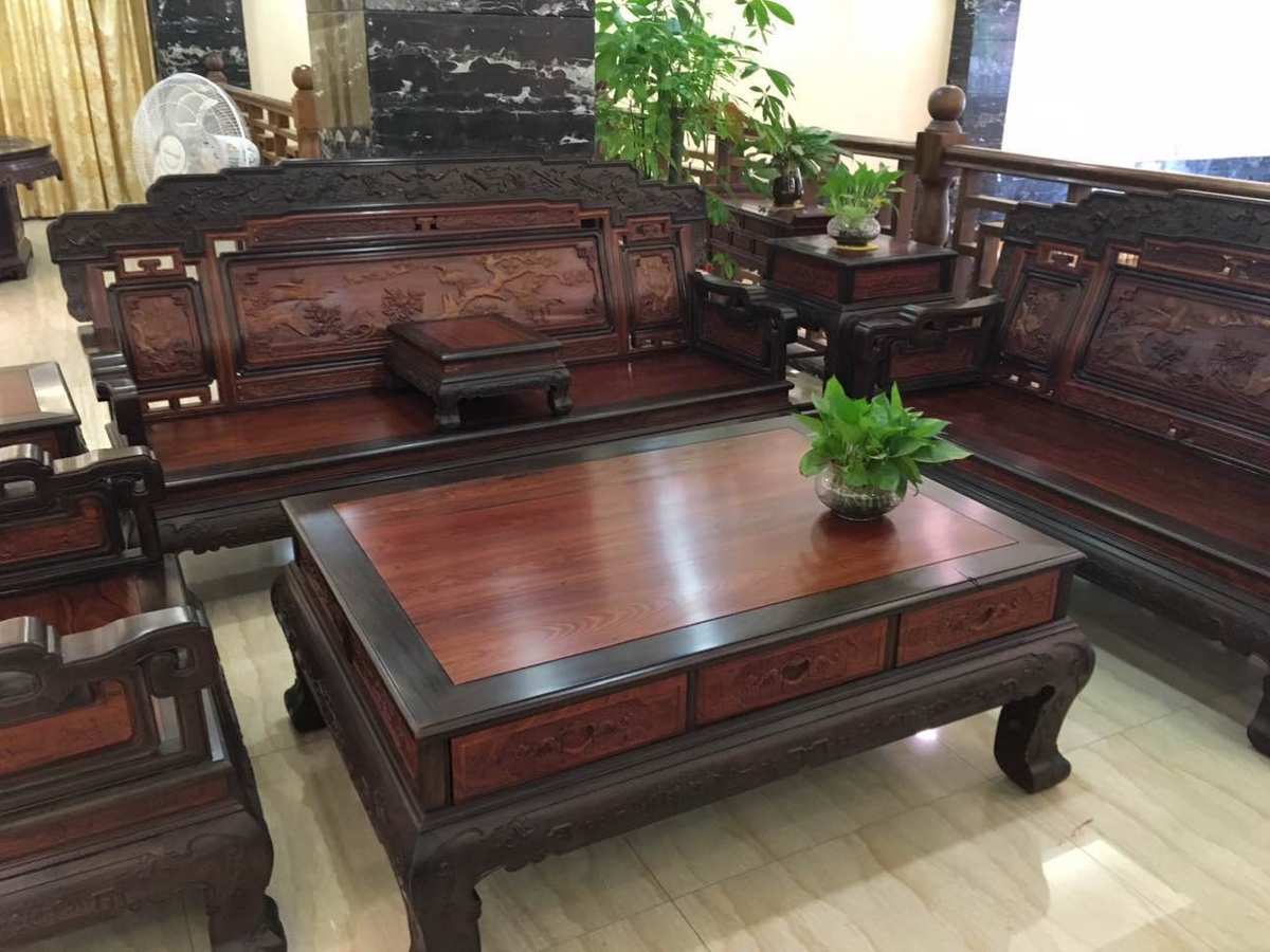 祥和红木家具黑檀镶小叶红檀产品 - 美篇